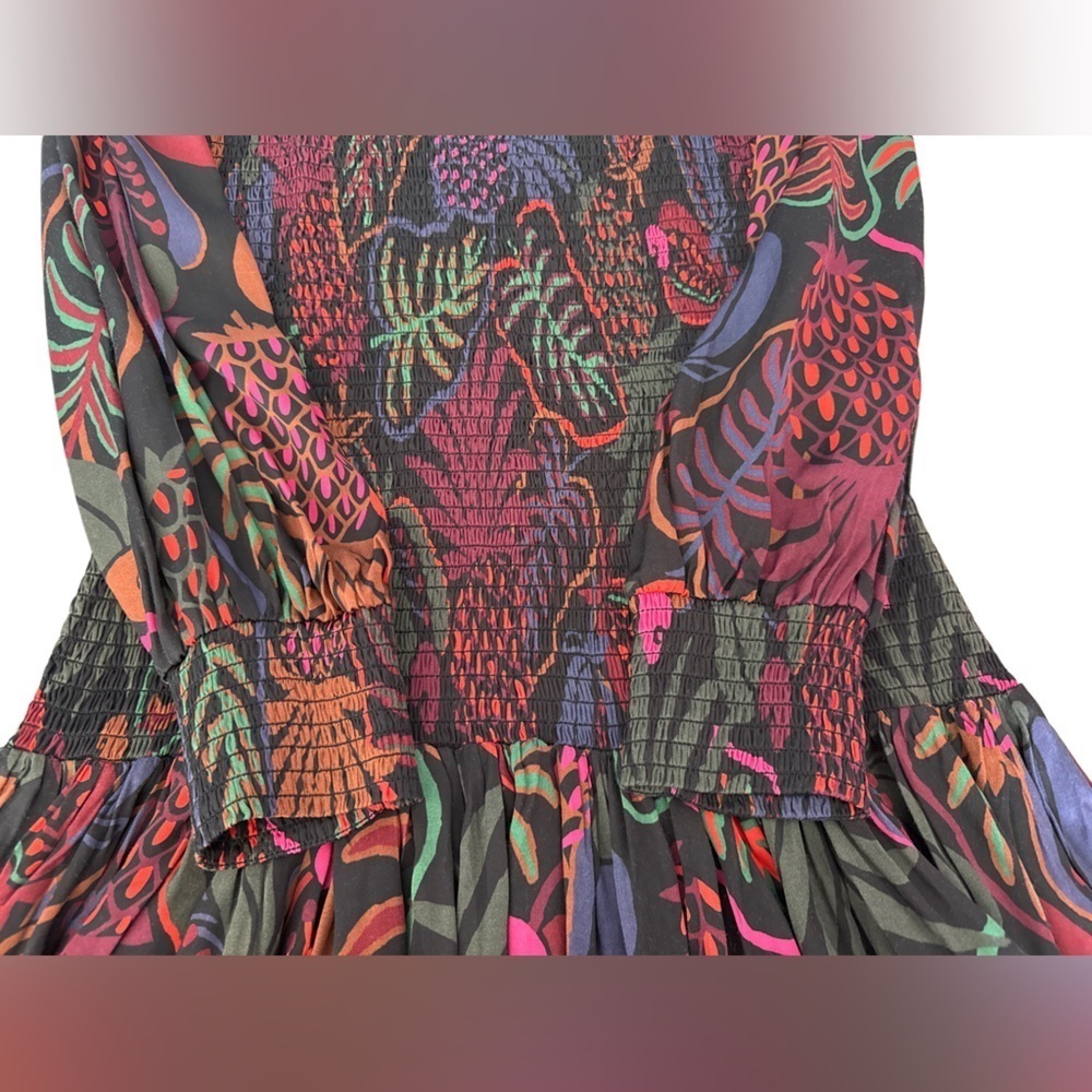 FARM RIO Frutis Dream Long‎ Sleeve Minidress Size Small - Picture 6 of 16